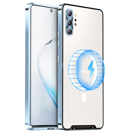 Camera Protection Case for Samsung Galaxy Note 10+ Plus, CamShield MagSafe, transparent / blue