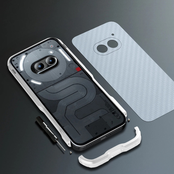 Case LUPHIE for Nothing Phone 2a / 2a Plus, Armor Bumper, silver