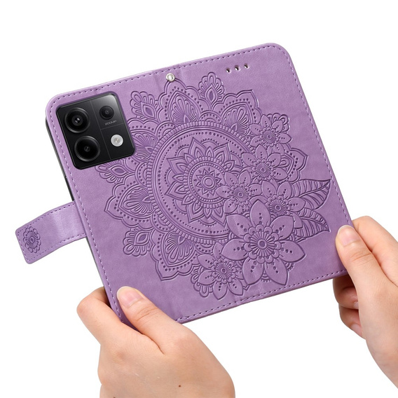 Flip case for Xiaomi Redmi Note 13 Pro 5G, Mandala, purple
