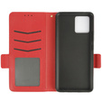 Flip case for Motorola Moto G72, Wallet Thin Magnet, red