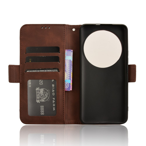 Flip case for Xiaomi 14 Ultra, Card Slot, brown