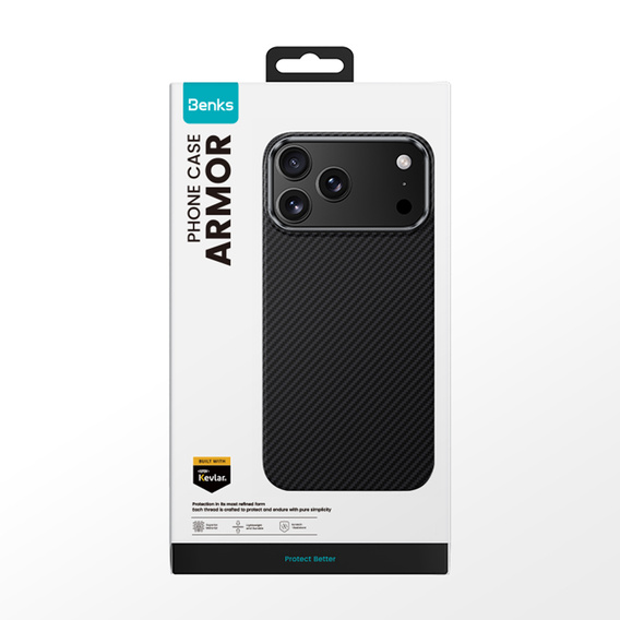 BENKS Kevlar Armor Air Carbon Fiber 600D A070 to MagSafe case for iPhone 17 Pro Max