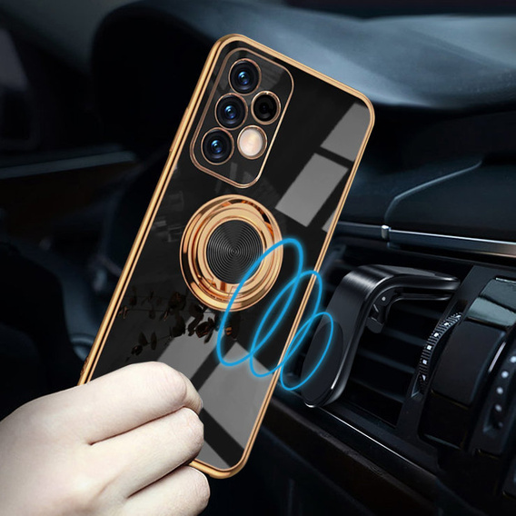 Case for Samsung Galaxy A13 4G, Electro Ring, black