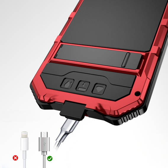 Armored case for iPhone 16E, R-JUST, red