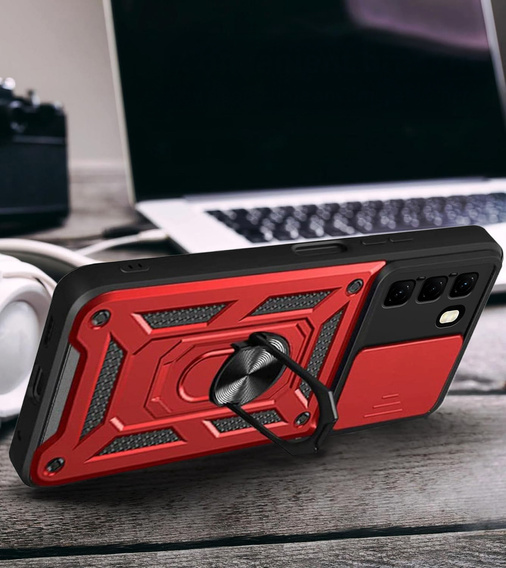 Case for Infinix Hot 50 4G, CamShield Slide, red