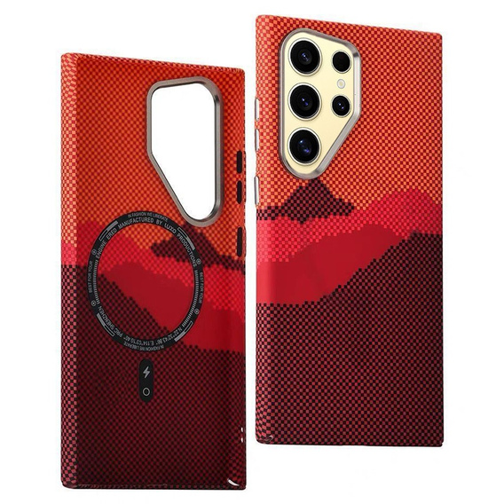 MagSafe's Samsung Galaxy S23 Ultra Case, Carbon Fiber, orange
