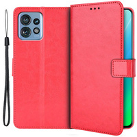 Flip case for Motorola Edge 40 Pro, Wallet, red