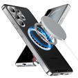 Camera Protection Case for Samsung Galaxy S23 Ultra, CamShield MagSafe, transparent / silver