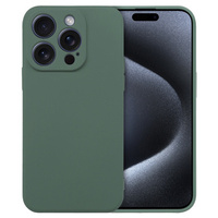 Case for iPhone 15 Pro Max, Silicone Lite, dark green
