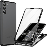 Case for Samsung Galaxy S23, Magnetic Dual Glass, black