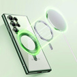 Case for Samsung Galaxy S25 Ultra, Electro MagSafe, green + Screen Glass