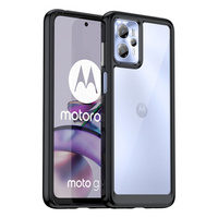 Case for Motorola Moto G13 / G23, Fusion Hybrid, transparent / black