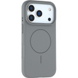 Silicone sleeve for iPhone 17 Pro, for MagSafe, anti-shock, grey