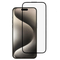 3D Tempered Glass for iPhone 15 Pro, with speaker cover, black