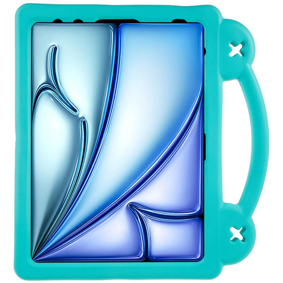 Children's case for Apple iPad Air 11" 6 gen. 2024, Cute Patterns, with stand, green