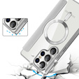 Flip case for Samsung Galaxy S25 Ultra, RFID Wallet MagSafe CamShield, silver
