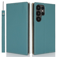 Flip case for Samsung Galaxy S25 Ultra, Litchi Skin Grain, blue