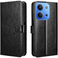 Flip case for Xiaomi Redmi 15C 4G/LTE, Crazy Horse Wallet, black