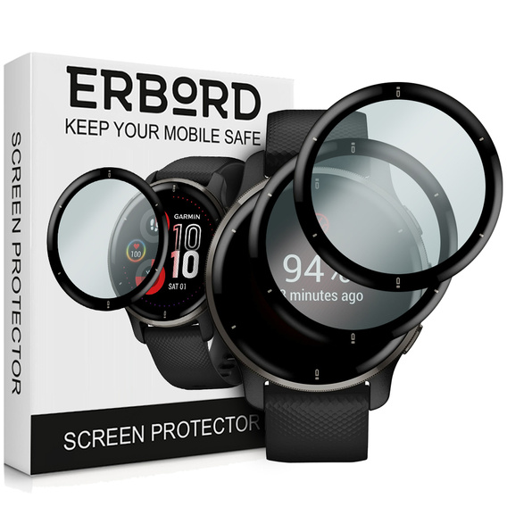 2x ERBORD Hybrid Glass for Garmin Venu 2 Plus