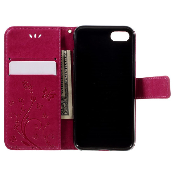 Flip case for iPhone 7/8/SE 2020/SE 2022, Butterfly, pink