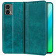 Case for Motorola Edge 30 Neo, Wallet Litchi Leather, green