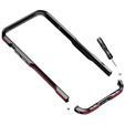 Case LUPHIE for iPhone 14, Armor Bumper, black / red
