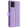 Flip case for Motorola Moto G04 / G24 / G24 Power, Wallet Zipper Pocket, purple