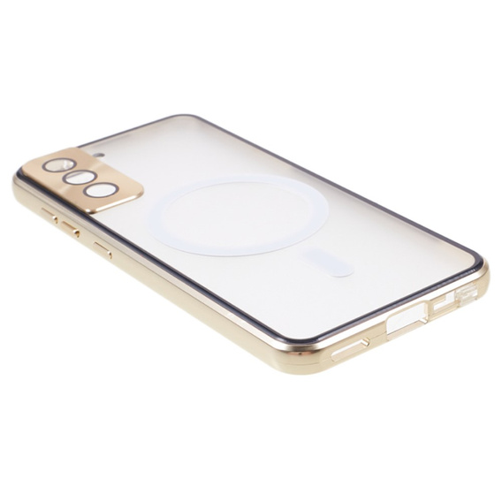 Magnetic Dual Glass MagSafe case for Samsung Galaxy S21, gold
