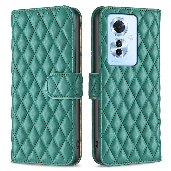 Flip case for Oppo Reno 11F 5G, Wallet, BINFEN COLOR, green