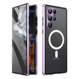 Magnetic Dual Glass MagSafe case for Samsung Galaxy S24 Ultra, purple