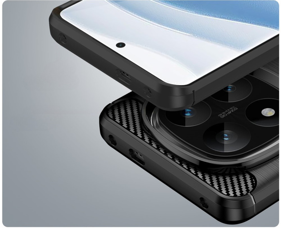 Case for Xiaomi Redmi Note 14 Pro+, Carbon, black