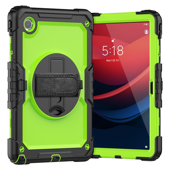 Armored Case for Lenovo Tab M11, protective 360 with stylus slot, green