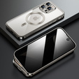 Case for iPhone 15 Pro, Privacy Dual Glass, for MagSafe, silver