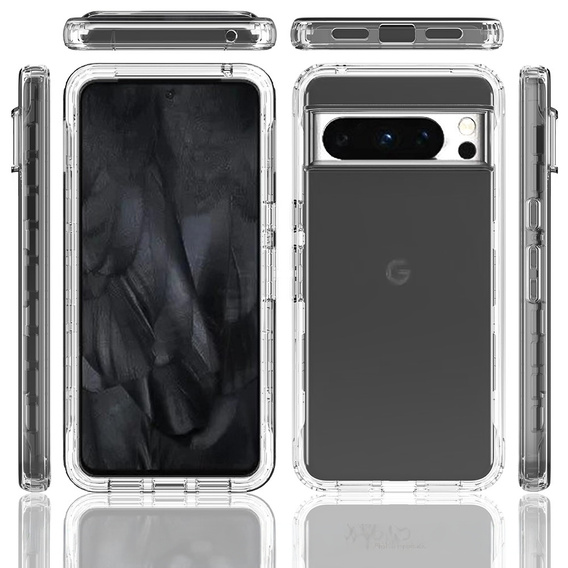Case for Google Pixel 8 Pro, Shockproof, with film, transparent