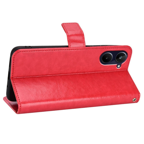Flip case for Realme 10 4G, Split Leather, red