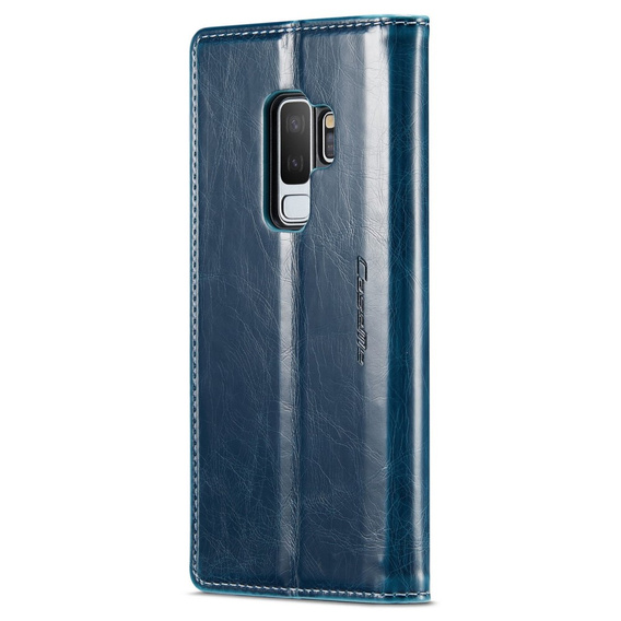 CASEME flip case for Samsung Galaxy S9+ Plus, Waxy Textublue, blue