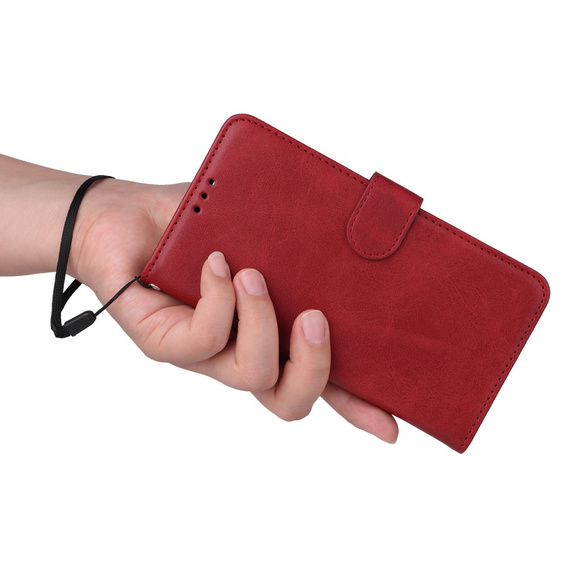 Flip case for Samsung Galaxy A34 5G, Leather Wallet, red