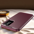 Flip case for Samsung Galaxy S25+ Plus, Smart View Wallet, maroon