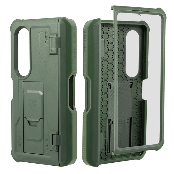 Armored case for Samsung Galaxy Z Fold 4 5G, Dexnor Full Body S-Pen Slot, green
