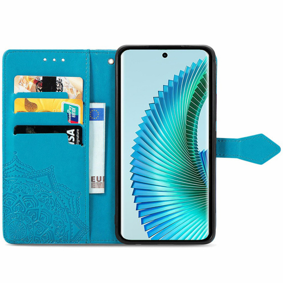 Flip case for Honor Magic 6 Lite 5G, Mandala, blue