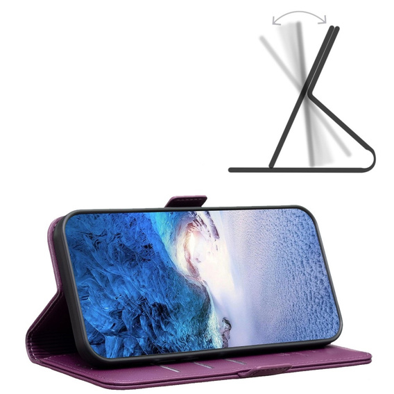 Flip case for Xiaomi Redmi Note 13 5G, BINFEN Wallet, dark purple