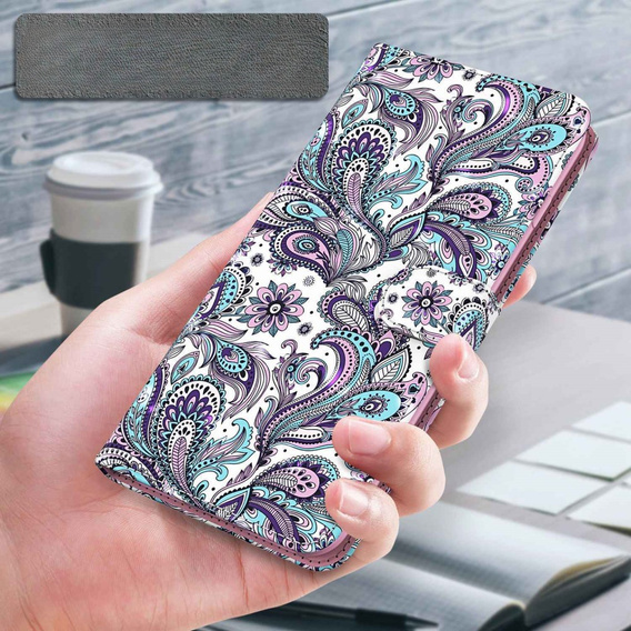 Flip case for Oppo A17, Light Spots Decor, purple
