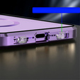 Magnetic Dual Glass MagSafe case for iPhone 15 Pro Max, purple