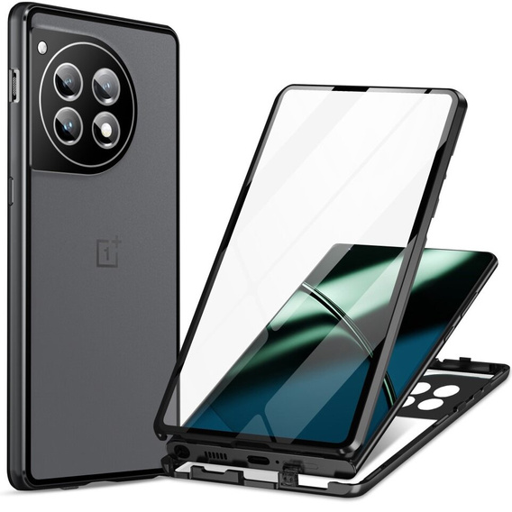 Case for OnePlus 12 5G, Magnetic Dual Glass, black