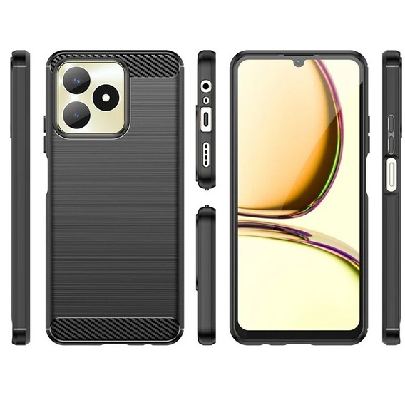 Case for Realme Note 50, Carbon, black