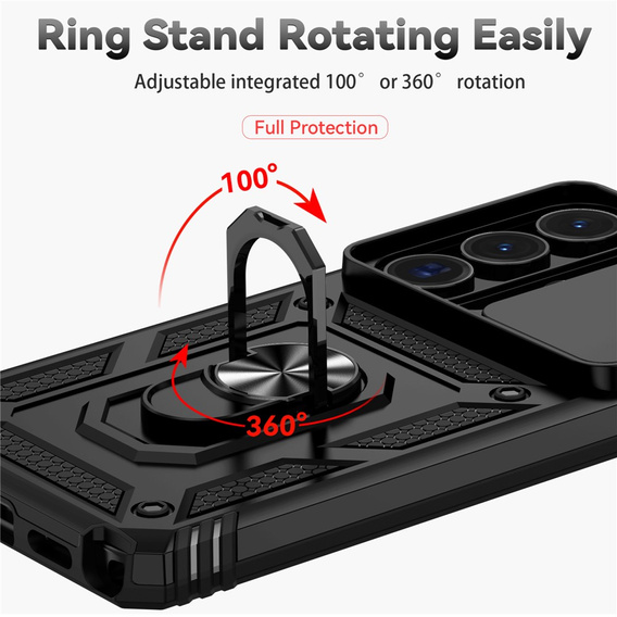 Armoured case with stand and lens cover for Samsung Galaxy S26 Ultra
