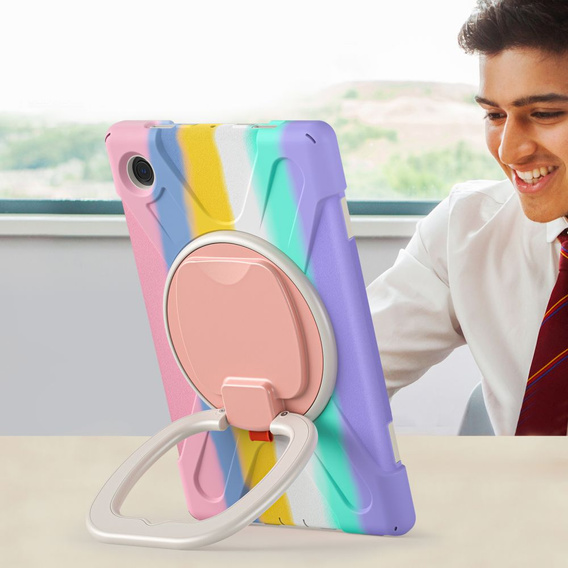 Children's case for Samsung Galaxy tab A8 10.5 SM-X200 SM-X205, armored with strap, blue