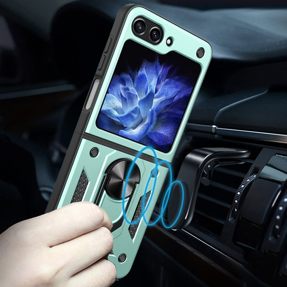 Armor Case for Samsung Galaxy Z Flip5 5G, Nox Case Ring, green
