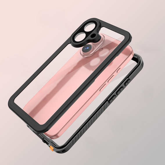 IP68 Waterproof Case for iPhone 16, black