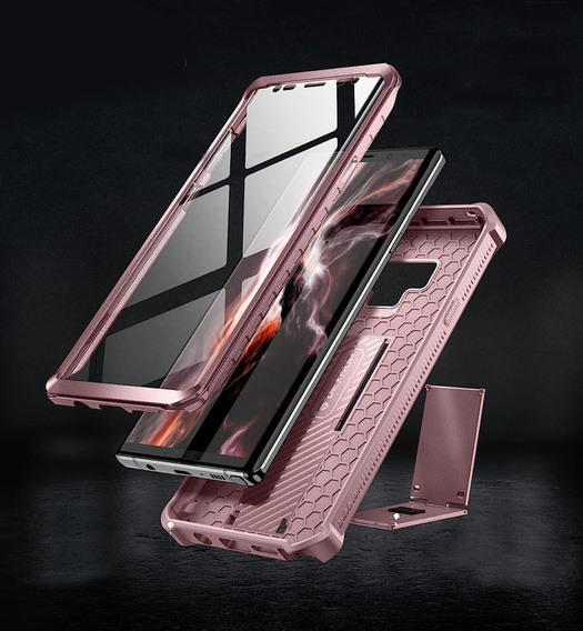 Armored case for Samsung Galaxy Note 9, Dexnor Full Body, pink rose gold